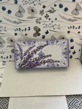 Saponificio Artigianale Fiorentino Tuscan Lavender Gift Soap Set, 3 Bars x 4.4 o